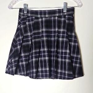 Garage Plaid Mini Skirt in Black and White